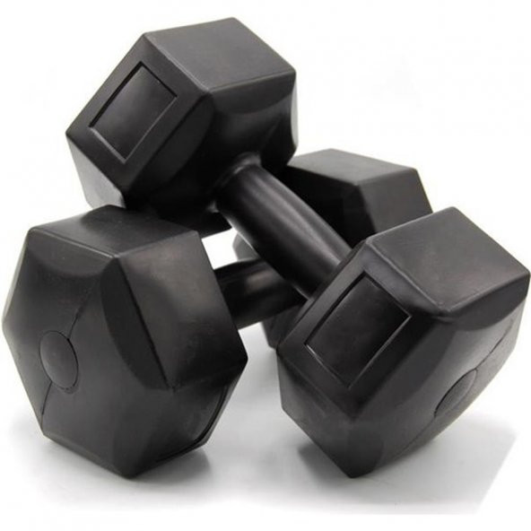 Ecgspor 5 Kg Dambıl Seti 5 Kg X 2 Adet Toplam 10 Kg Ağırlık Seti Siyah