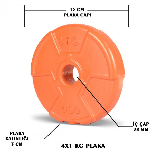 Ecgspor Özel Seri 1 Kg Turuncu Plaka-4 Adet - 2