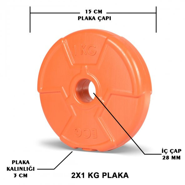 Ecgspor Özel Seri 1 Kg Turuncu Plaka-2 Adet - 2