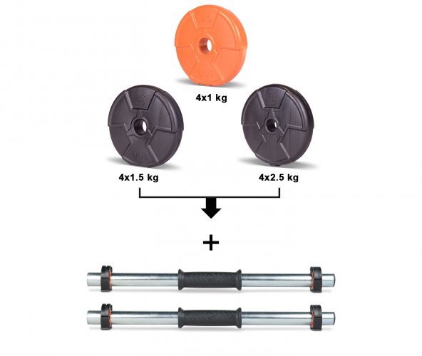 Ecgspor 21 Kg Dambıl Seti Turuncu Siyah - 2