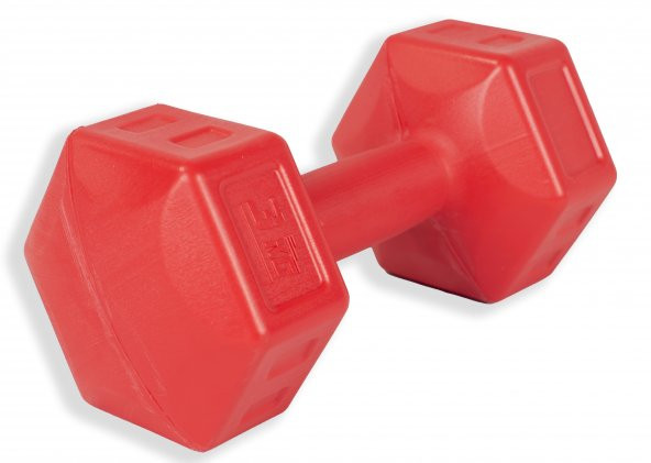 ECGSPOR 3 KG Dambıl Seti Fitness ve Ağırlık Seti Kırmızı - 2