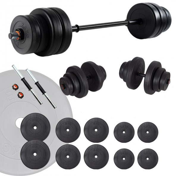 Ecgspor 55 Kg Halter Seti Ve Dambıl Seti Ağırlık Fitness Seti