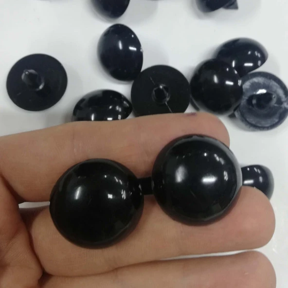 Kilitli Göz Saf Siyah 26 Mm ( 1 Çift )