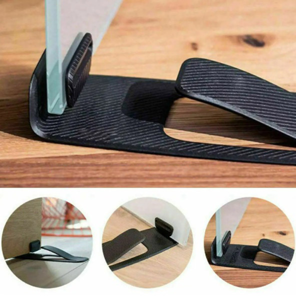 Porsima Yapışkanlı Kapı Stoperi - 5'li Kapı Durdurucu Plastik Kapı Altı Takozu - 4
