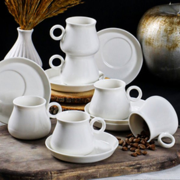 Perotti 11918 Pablo 12 Parça Türk Kahvesi Porselen Fincan Takımı