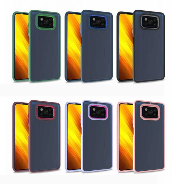 Xiaomi Poco X3 Kılıf Zore Flora Buton,Kenar Çevresi Renkli Kılıf - Resim 9