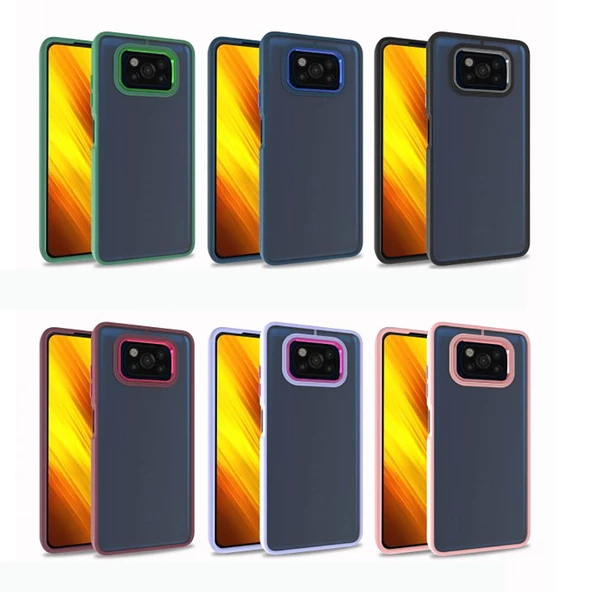 Xiaomi Poco X3 Kılıf Zore Flora Buton,Kenar Çevresi Renkli Kılıf - Resim 12