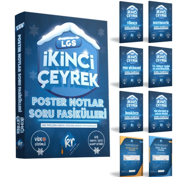 Kr Akademi 2024 8. Sınıf Lgs İkinci Çeyrek Poster Notlar Soru Fasikülleri