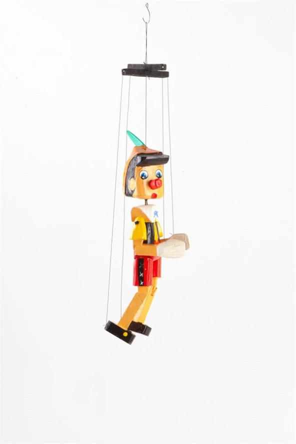 Ahşap Pinokyo Kukla 35 cm - 8