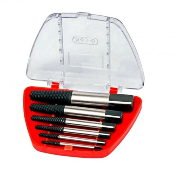 Ters Kılavuz Kırılmış Vida Civata Sökme Seti 6 Lı Vida Çıkarıcı Set Ters Klavuz