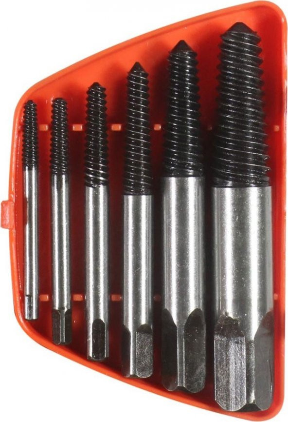 Ters Kılavuz Kırılmış Vida Civata Sökme Seti 6 Lı Vida Çıkarıcı Set Ters Klavuz - 2