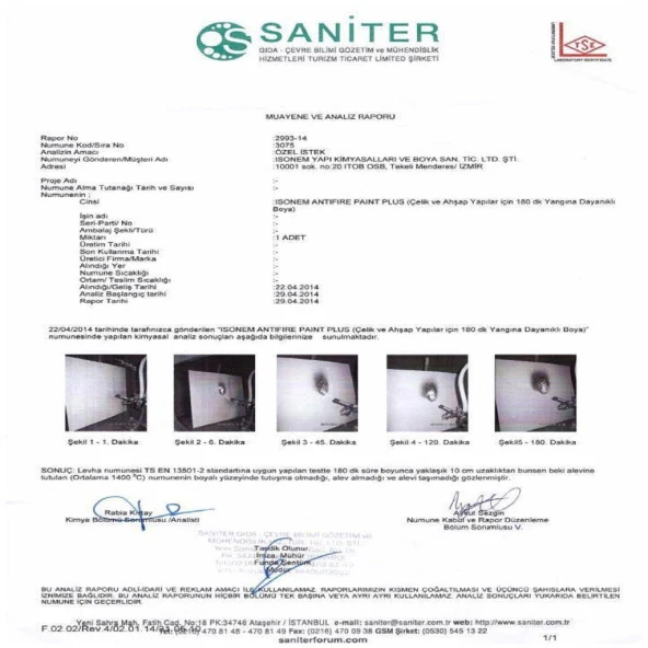 İsonem AntiFire Paint Plus 120 Dk Yangına Dayanıklı Boya 18 Kg Beyaz - 2