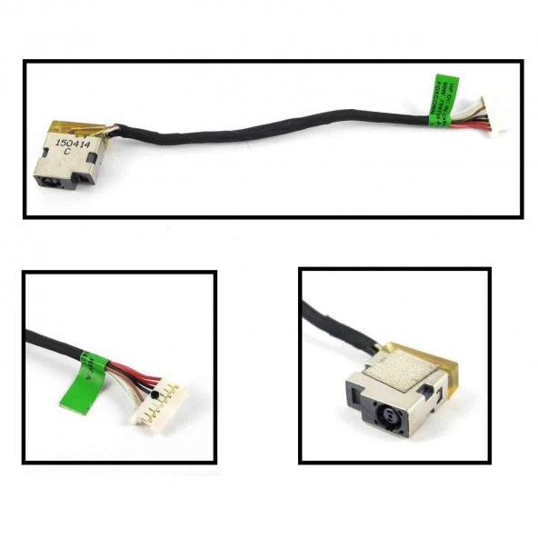 HP 15-ba003nt (W7S93EA) power dc jack soketi kablolu orjınal adaptör girişi