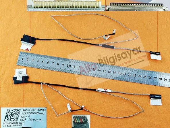 HP 15-ay104nt (X9Z26EA)  Data Kablo lvds Flex Led Kablosu A++