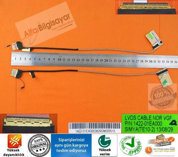Toshiba Satellite L50-A-10Q PSKK6E Data Flex Lvds Kablo Sıfır Orjınal Lcd Kablosu