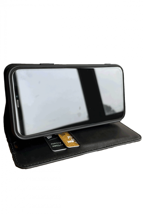 General Mobile GM 8 Cüzdanlı Kapaklı Kılıf Kartlıklı Standlı Kopçalı - Resim 6