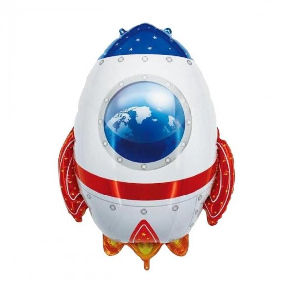 Helyuma Uyumlu Uzay Mekiği Gemisi Folyo Balon Uzay Astronot Kozmos Temalı Folyo Balonlar