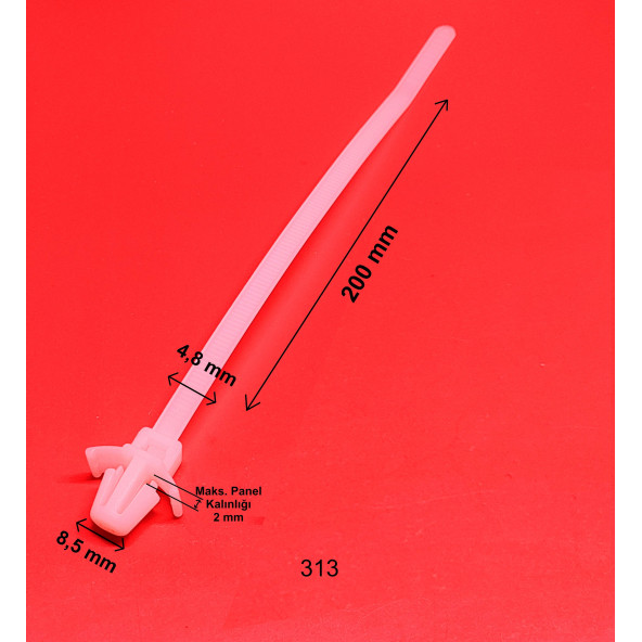 Dübelli Kablo Bağı 4,8X150 PKDB_313 Çap 8,5 mm 1.000 Adet - 2