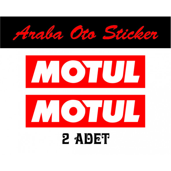 Motul Yağ Sticker 2 Adet 15X4 cm