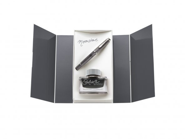 Set Classic M205 Moonstone with Edelstein Ink Of The Year 2020 Moonstone (EF)