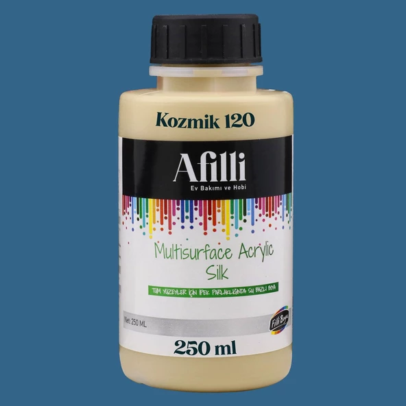 Afilli Su Bazlı Saf Akrilik Boya Pastel Hobi Boyası Ev Bakım Canlı Renkler 250 ml - 10