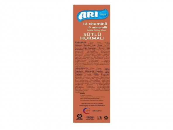 Arı Mama 12 Vitaminli 6 Mineralli Sütlü-hurmalı 200 gr - 5