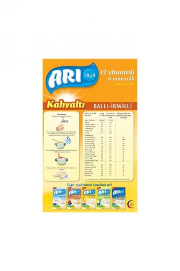 Arı Mama Ballı Irmikli Kahvaltı 12 Vitamin 6 Mineral 250 Gr X 3 Adet - 2