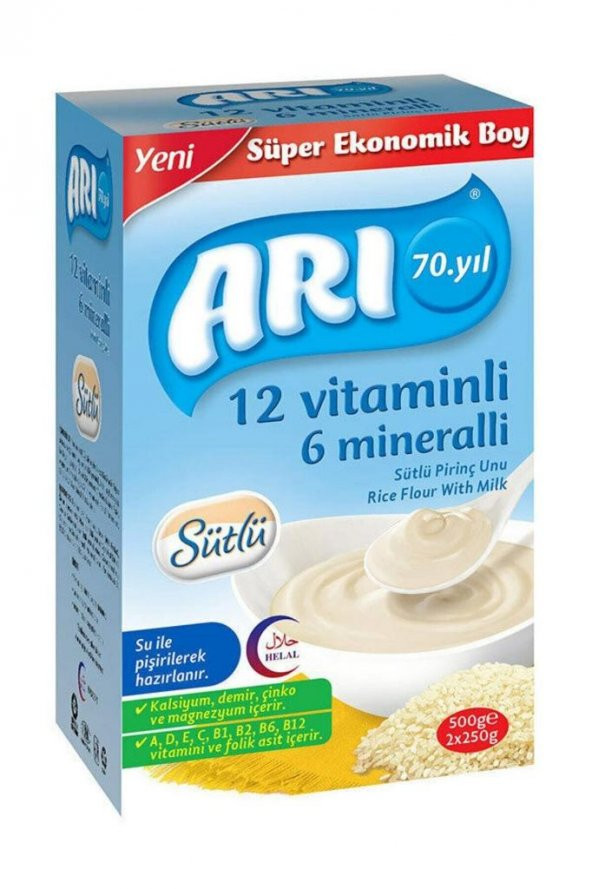 Arı Mama AVANTAJ PAKETİ 4 Adet *500 Gr 12 Vitaminli 6 Mineralli Pirinç Unu - 2