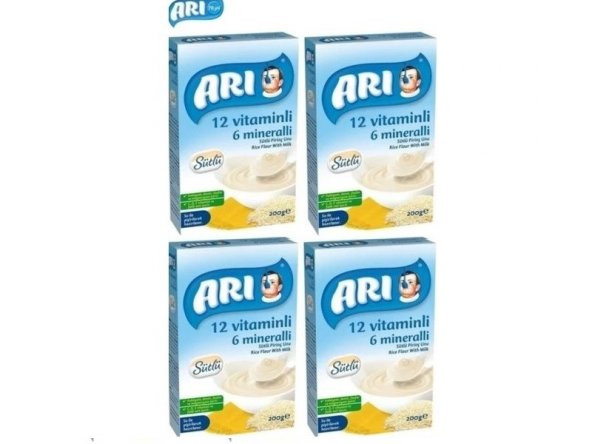ARI Mama 12 Vitaminli 6 Mineralli Sütlü Pirinçli 4 Adet200gr