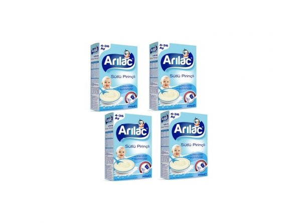 ARILAC Sütlü Pirinçli Bebek ve Çocuk Ek Gıdası 4 Adet x 200 gr