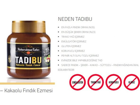 Abdurrahman Tatlici Kakaolu Fındık Ezmesi Tadıbu 330 Gr 2 Adet - 4