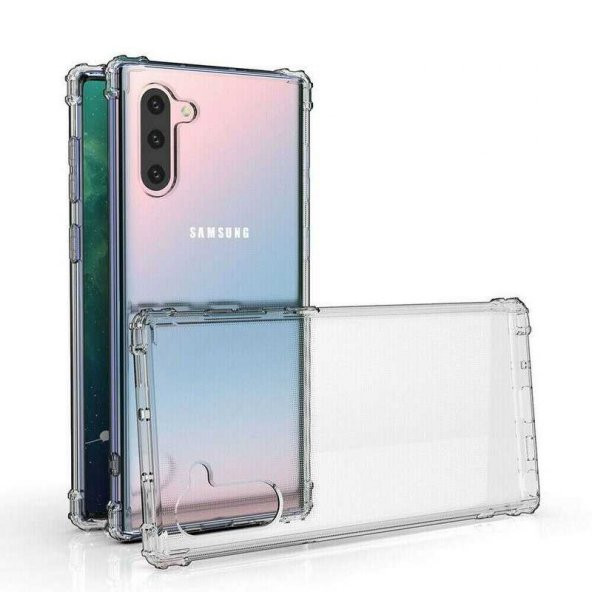 Galaxy Note 10 Kılıf Köşeleri Airbagli Kamera Korumalı Silikon - 5