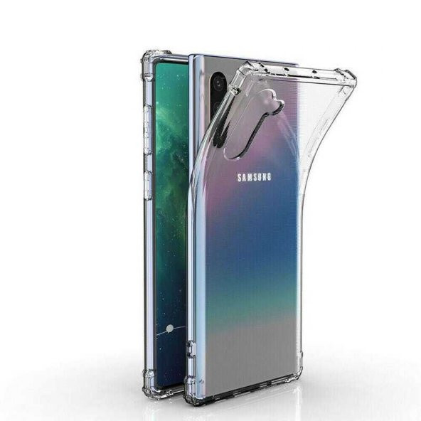 Galaxy Note 10 Kılıf Köşeleri Airbagli Kamera Korumalı Silikon - 8