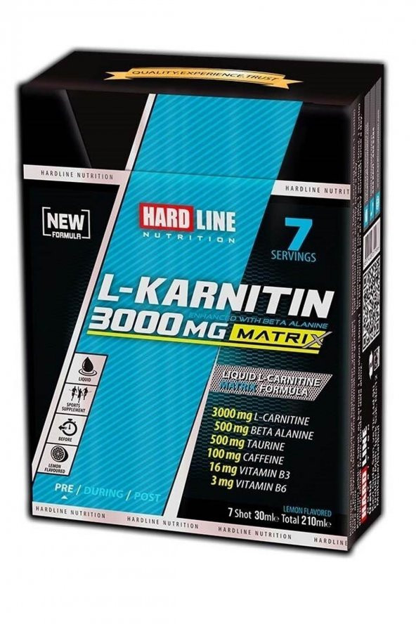 Hardline L-Carnitine 3000 Mg Matrix 7 Ampül