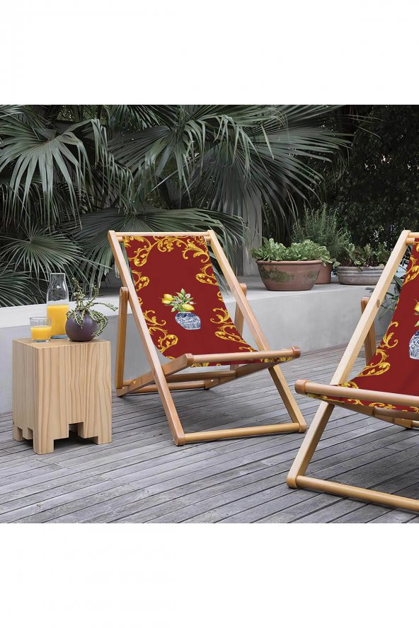 ADAWALL RED LEMON KATLANABİLİR ŞEZLONG - 4