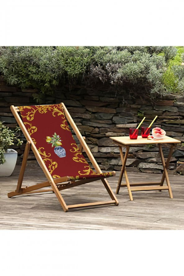 ADAWALL RED LEMON KATLANABİLİR ŞEZLONG - 5