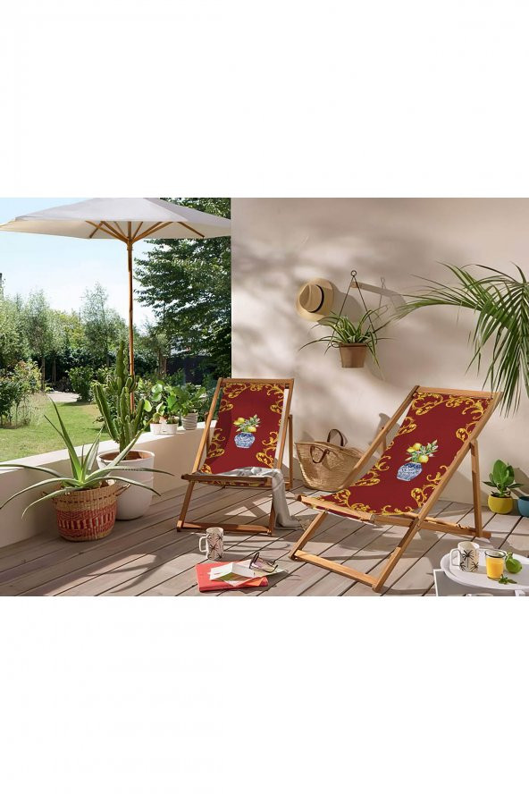 ADAWALL RED LEMON KATLANABİLİR ŞEZLONG - 7