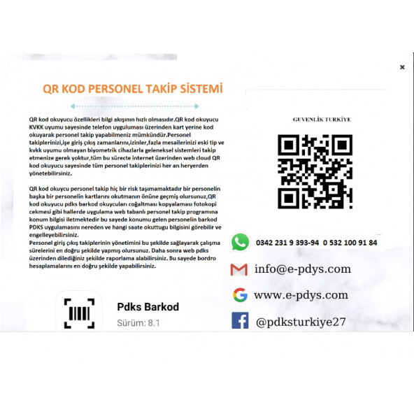 QR Kod Personel Takip Sistemi