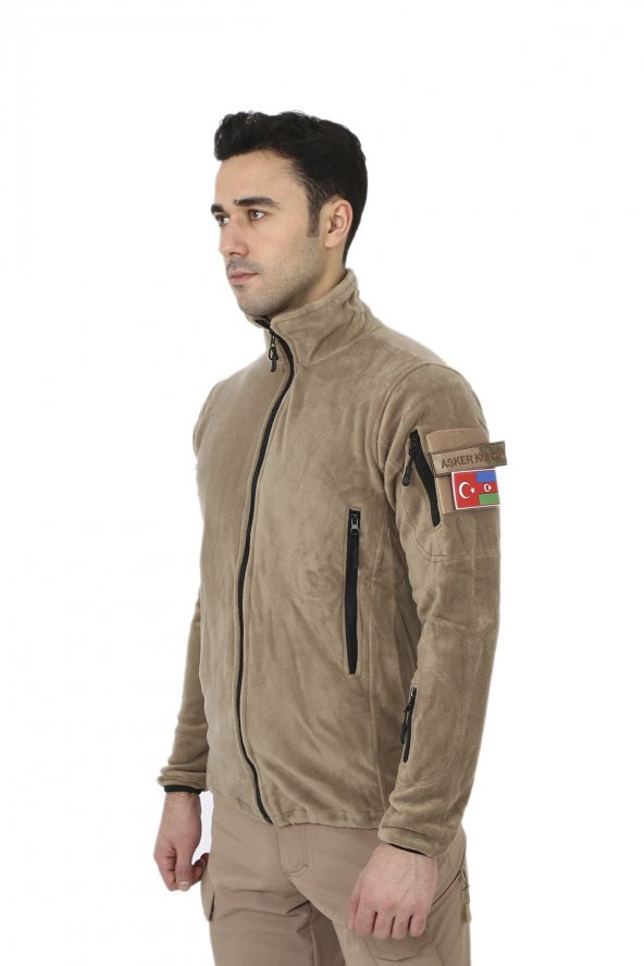 Bej Taktik Polar Hırka - Askeri Outdoor Polar - 4