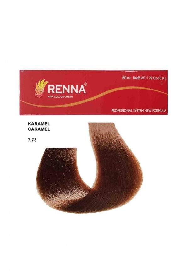 Renna Saç Boyası Tüp 60 Ml - 7-73 Karamel ( Oksidan Hediyeli )