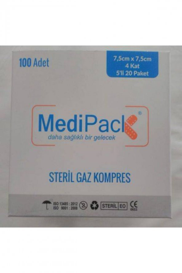 Medipack Steril Gaz Kompres 7,5x7,5 Cm (1 Paket 100 Ad )