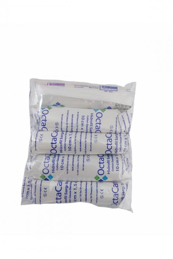 Octacare Hidrofil Sargı Bezi 10cm X 1,5m 5li Tek Paket