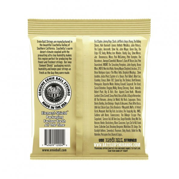 Ernie Ball P02004  Earthwood Light 80/20 Bronze 0.11 - 0.52 Akustik Gitar Teli - Resim 2