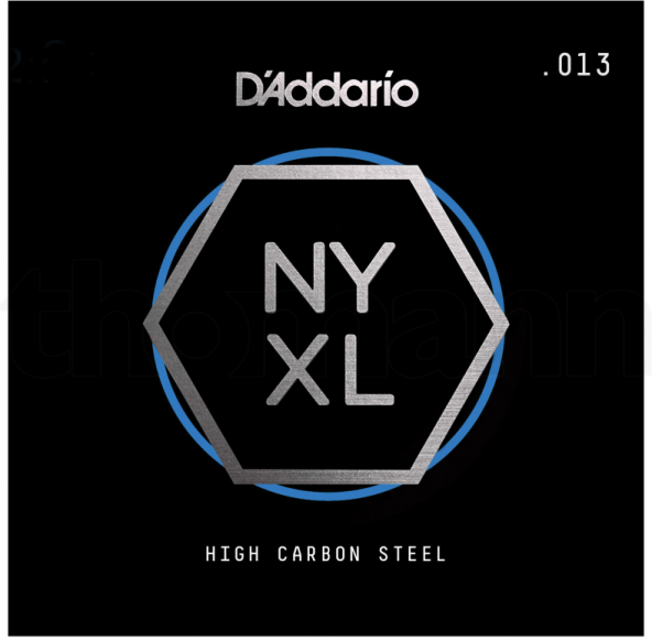 DADDARIO NYS013 ELEKTRO VE AKUSTİK TEK TEL, E-(Mİ), HIGH CARBON D'Addario, NYS013, ELEKTRO VE AKUSTİK TEK TEL, E-(Mİ), HIGH CARBON, Single String for Electric Guitar or Western Guitar