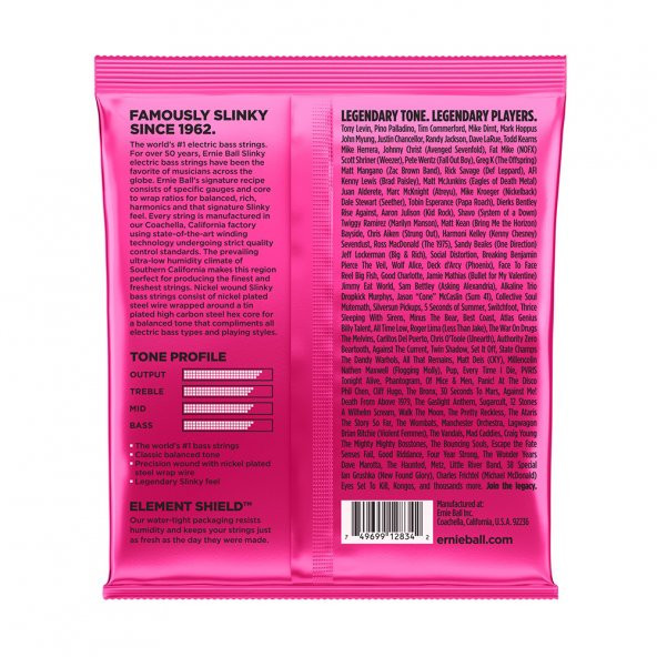 Ernie Ball P02834 Super Slinky Nickel 45-100 (4 Telli) Bas Gitar Teli - 2