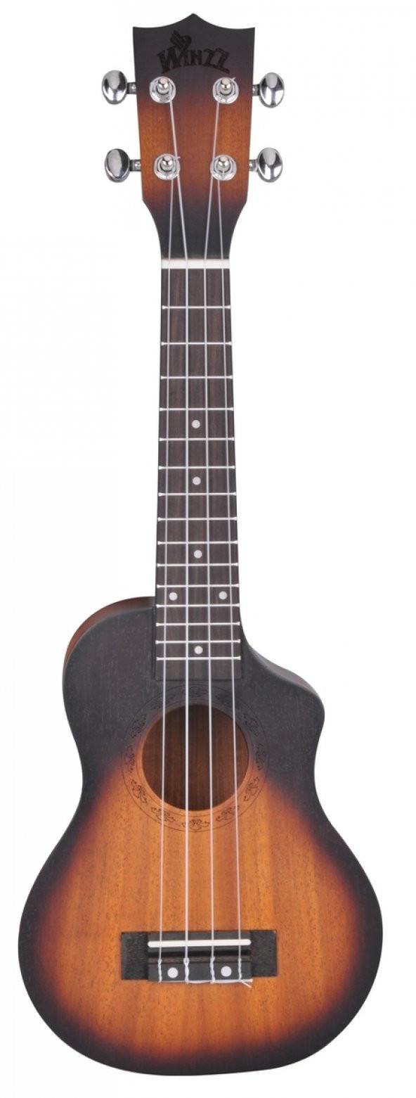 CREMONIA AU07LC-21 UKULELE 21" SOPRANO CREMONIA, AU07LC-21, UKULELE 21" SOPRANO, 15 frets, cutaway body, arched back design,  mahogany back and side