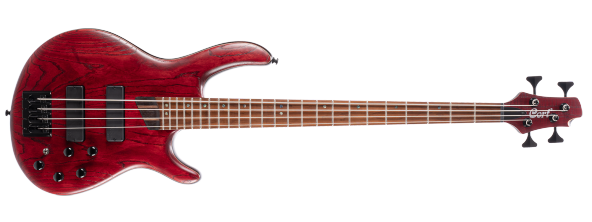 CORT B4 ELEMENT OPBR BAS GİTAR, 4 TELLİ OPEN PORE BURGUNDY RED
