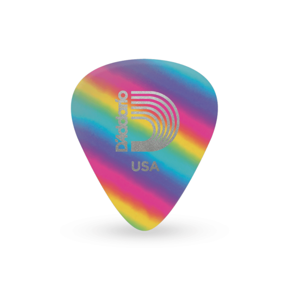 DADDARIO 1CRB4-10 10 STD - PICK - CEL - RAINBOW - MEDIUM ABD D'Addario, 1CRB4-10, KLASİK CELLULOID PENA, 10 ADET GÖKKUŞAĞI, 0.70 MM, CLASSIC CELLULOID PICK, RAINBOW, Light Gauge (0.70 mm), 10-Pack