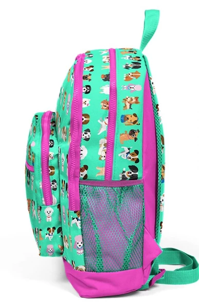 Coral High Sevimli Köpekler Baskılı İlkokul ve Günlük Sırt Çantası - Kız Çocuk - Resim 2