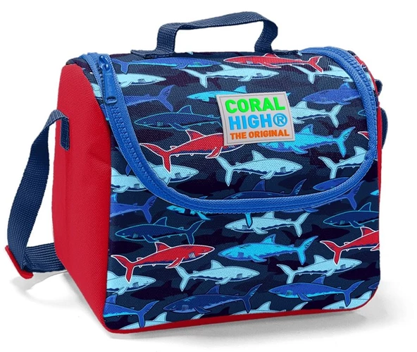 Coral High Köpekbalığı Baskılı Erkek Çocuk İlkokul Çantası ve Beslenme Seti - 3